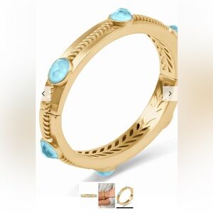 Julie Vos Nassau Stone Hinge Bangle